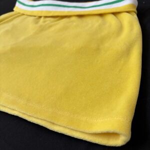 Tommy Jeans Yellow Velour‎ Skort Y2K Crown Logo Athleisure S